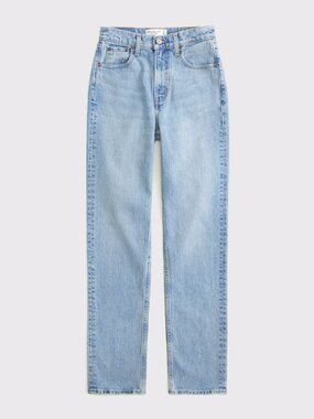 Abercrombie 90s Ultra High Rise Straight Jeans Light Wash Size 26